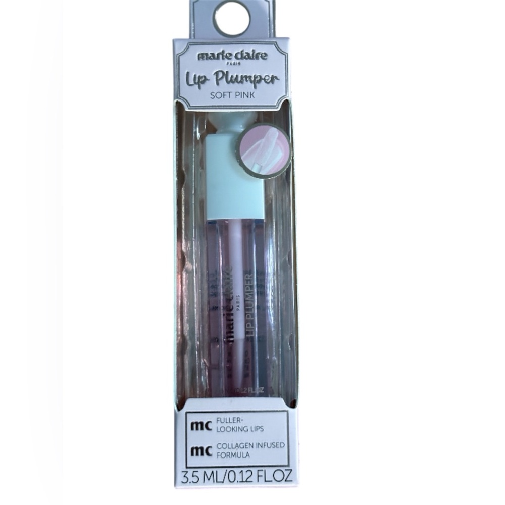 New- Marie Claire Paris Lip Plumper, Soft Pink~Collagen Infused- 3.5 ml